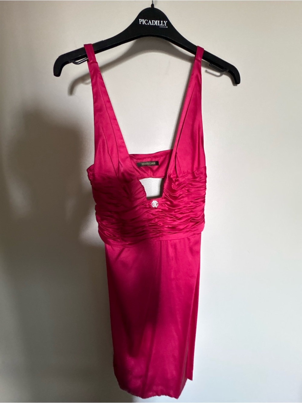 ROBERTO CAVALLI SILK DRESS
BURGUNDY S
